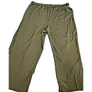 C By One Pants Womens 3X Olive Green Elastic Waist Casual
